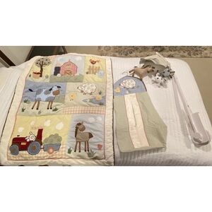 Kidsline Countryside Farm Set Baby Crib Comforter, Diaper Hanger, Mobile